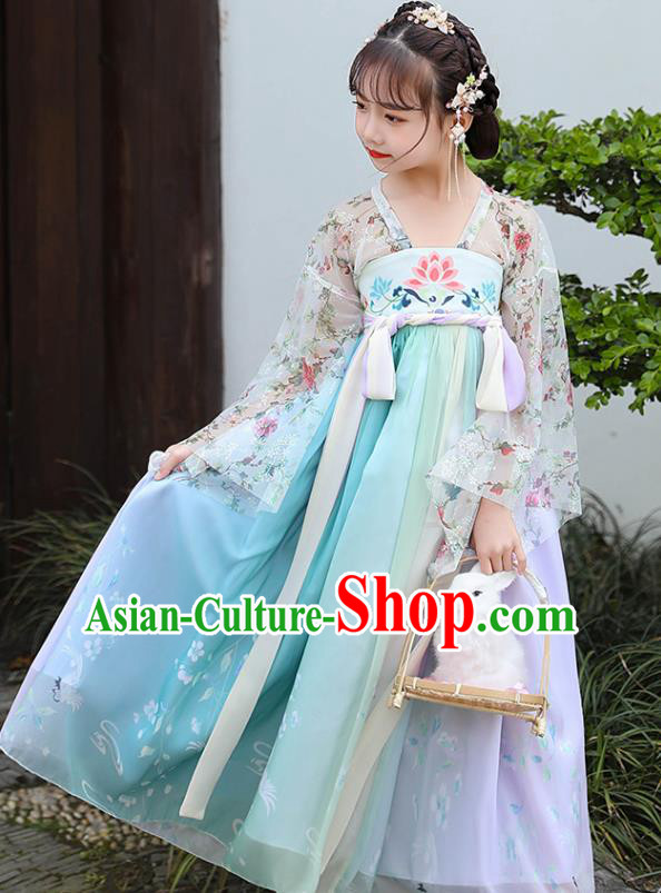 China Traditional Dance Clothing Children Hanfu Dress Ancient Girl Fairy Fashion Costumes China Traditional Dance Clothing Children Hanfu Dress Ancient Girl Fairy Fashion Costumes