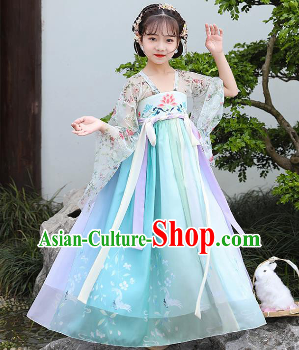 China Traditional Dance Clothing Children Hanfu Dress Ancient Girl Fairy Fashion Costumes China Traditional Dance Clothing Children Hanfu Dress Ancient Girl Fairy Fashion Costumes