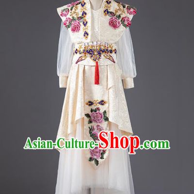 Chinese Traditional Stage Performance Costume National Girl Clothing Children Classical Dance Apparels