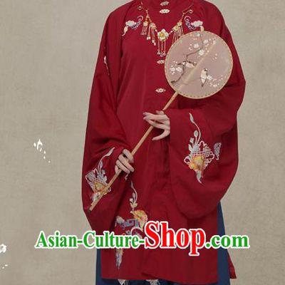 China Traditional Historical Clothing Ancient Noble Lady Garment Costumes Ming Dynasty Patrician Female Hanfu Dress
