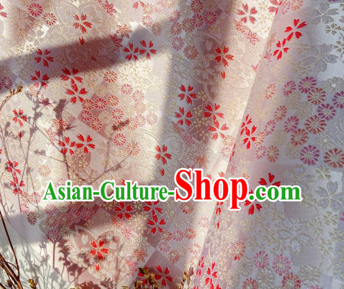 Japanese Traditional Sakura Pattern Pink Satin Drapery Asian Kimono Tapestry Fabric Nishijin Brocade Japanese Traditional Sakura Pattern Pink Satin Drapery Asian Kimono Tapestry Fabric Nishijin Brocade