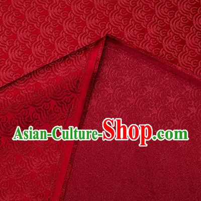 China Classical Propitious Cloud Pattern Tapestry Traditional Hanfu Dress Silk Fabric Red Brocade Tang Suit Damask
