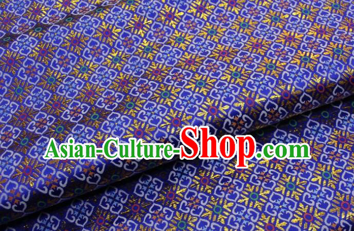 China Traditional Silk Fabric Jacquard Brocade Mongolian Robe Satin Damask Classical Pattern Royalblue Tapestry China Traditional Silk Fabric Jacquard Brocade Mongolian Robe Satin Damask Classical Pattern Royalblue Tapestry