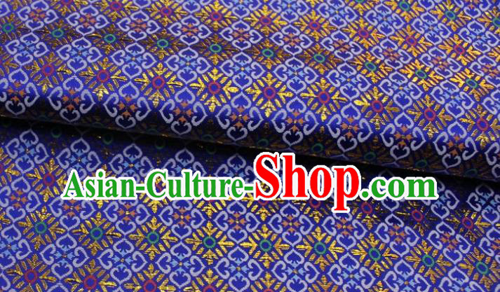 China Traditional Silk Fabric Jacquard Brocade Mongolian Robe Satin Damask Classical Pattern Royalblue Tapestry China Traditional Silk Fabric Jacquard Brocade Mongolian Robe Satin Damask Classical Pattern Royalblue Tapestry