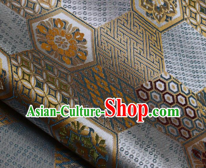 Japanese Nishijin Brocade Asian Traditional Septaria Pattern Satin Drapery Kimono Tapestry Fabric Japanese Nishijin Brocade Asian Traditional Septaria Pattern Satin Drapery Kimono Tapestry Fabric