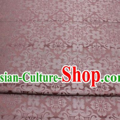 China Tapestry Material Traditional Tang Suit Silk Fabric Cheongsam Jacquard Dark Pink Brocade Classical Plum Pattern Satin Damask