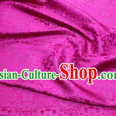 China Traditional Silk Fabric Tang Suit Jacquard Rosy Brocade Material Classical Plum Pattern Cheongsam Tapestry Satin Damask