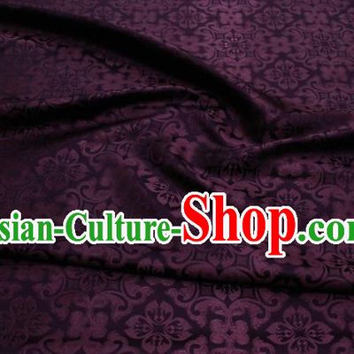 China Satin Damask Traditional Silk Fabric Tang Suit Jacquard Amaranth Brocade Material Classical Plum Pattern Cheongsam Tapestry