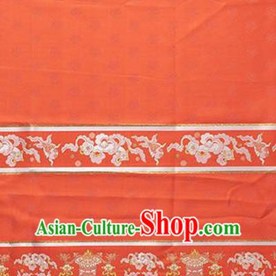 Asian Chinese Ming Dynasty Red Tapestry Fabric Hanfu Dress Jacquard Brocade Traditional Lantern Pattern Satin Drapery