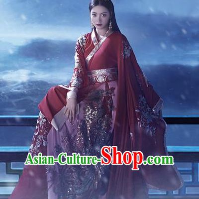 China Traditional Wedding Garments Tang Dynasty Court Bride Historical Clothing Ancient Princess Red Hanfu Dress