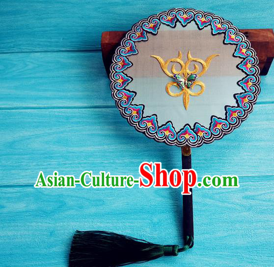Handmade Chinese Traditional Hanfu Circular Fan Wedding Palace Fan Tang Dynasty Princess Fan Handmade Chinese Traditional Hanfu Circular Fan Wedding Palace Fan Tang Dynasty Princess Fan