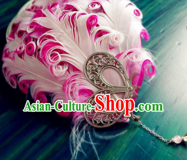 Chinese Traditional Hanfu Hair Clasp Hair Accessories Ancient Princess Pink Feather Hairpin Chinese Traditional Hanfu Hair Clasp Hair Accessories Ancient Princess Pink Feather Hairpin
