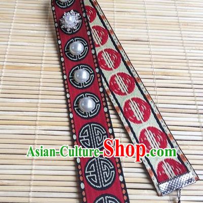 Chinese Ming Dynasty Elderly Woman Forehead Accessories Traditional Hanfu Headband Ancient Dowager Countess Headwear