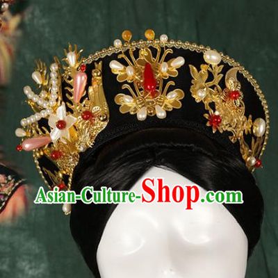 China Traditional Qing Dynasty Imperial Consort Headwear Ancient Noble Woman Wigs and Hairpins Drama Ruyi Royal Love in the Palace Wei Yanwan Hairpieces