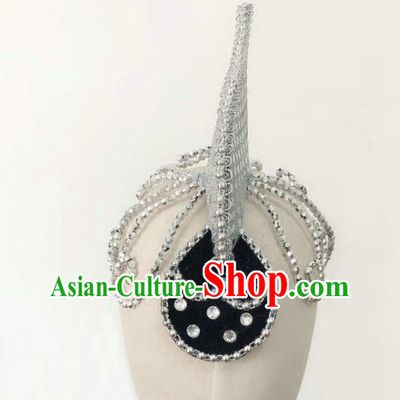 China Yi Nationality Dance Headwear Minority Magpie Dance Hair Crown Xiangxi Ethnic Performance Hair Accessories