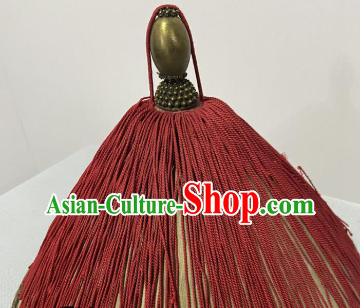 Chinese Qing Dynasty Official Hat Ancient County Magistrate Headdress Traditional Soldier Mandarin Headwear
