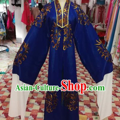 China Beijing Opera Laosheng Navy Cape Traditional Opera Elderly Male Clothing Guangdong Opera Ministry Councillor Garment Costumes