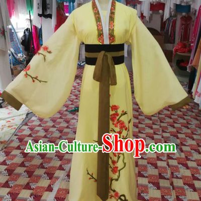 China Traditional Opera Scholar Clothing Shaoxing Opera Young Male Garment Costumes Beijing Opera Xiaosheng Yellow Robe Uniforms