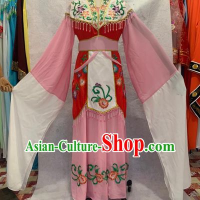 China Beijing Opera Actress Clothing Ancient Noble Lady Garment Costumes Shaoxing Opera Diva Pink Dress Apparels