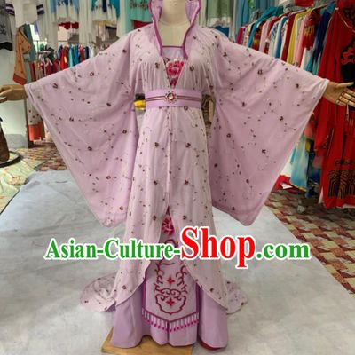 China Shaoxing Opera Actress Pink Dress Outfits Traditional Peking Opera Hua Tan Clothing Ancient Imperial Concubine Garment Costumes