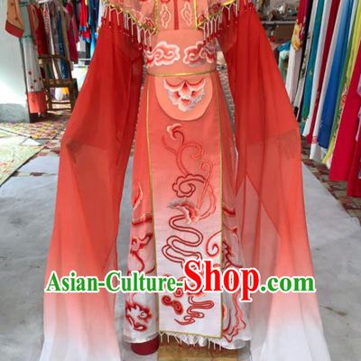 China Huangmei Opera Empress Red Dress Outfits Traditional Peking Opera Hua Tan Clothing Ancient Princess Garment Costumes