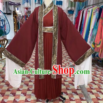 China Henan Opera Old Dame Wine Red Dress Outfits Traditional Peking Opera Laodan Clothing Ancient Elderly Woman Garment Costumes