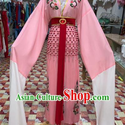 China Traditional Peking Opera Hua Tan Clothing Ancient Fairy Princess Garment Costumes Shaoxing Opera Diva Pink Dress Outfits