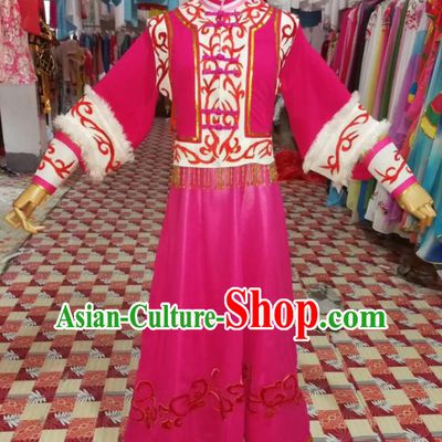 China Traditional Peking Opera Hua Tan Clothing Ancient Princess Garment Costumes Shaoxing Opera Diva Rosy Dress Outfits