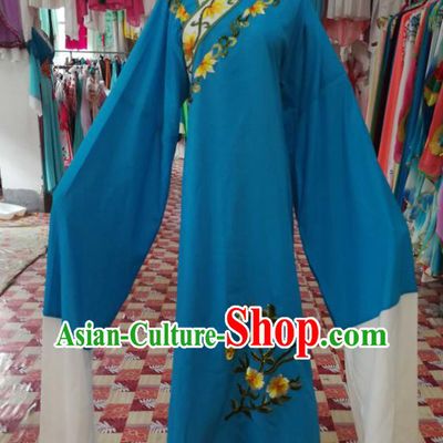 China Beijing Opera Xiaosheng Blue Robe Traditional Opera Young Childe Clothing Shaoxing Opera Scholar Garment Costumes