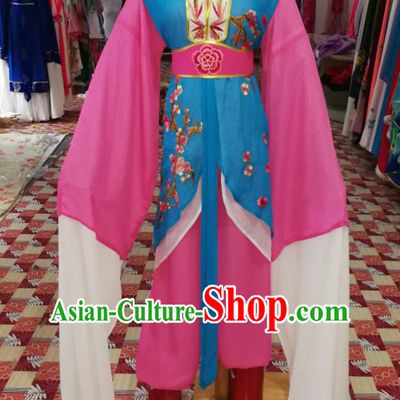 China Ancient Servant Girl Garment Costumes Shaoxing Opera Village Lady Dress Outfits Traditional Peking Opera Xiaodan Clothing