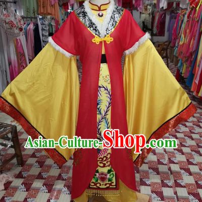 China Shaoxing Opera Diva Dress Outfits Traditional Peking Opera Hua Tan Clothing Ancient Empress Garment Costumes