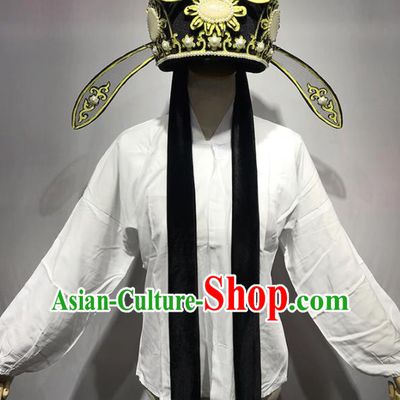 Chinese Traditional Beijing Opera Landlord Hat Peking Opera Rich Man Headwear Shaoxing Opera Ministry Councillor Headdress