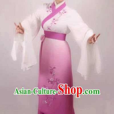 China Ancient Young Mistress Garment Costumes Traditional Shaoxing Opera Diva Rosy Dress Outfits Peking Opera Actress Clothing