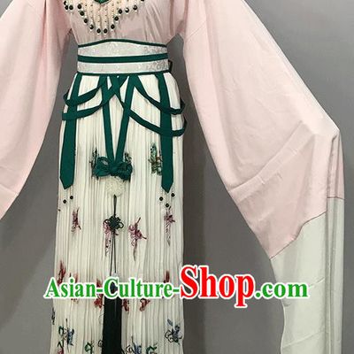 China Peking Opera Goddess Clothing Ancient Princess Garment Costumes Traditional Shaoxing Opera Actress Light Pink Dress Outfits