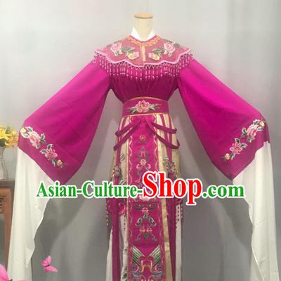 China Peking Opera Hua Tan Rosy Dress Outfits Ancient Imperial Consort Garment Costumes Traditional Shaoxing Opera Court Woman Clothing