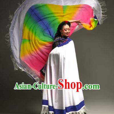 Chinese Ethnic Woman Dance Outfits Yi Minority Festival Dress Xiangxi Nationality Dance Clothing Stage Performance Garment Costumes