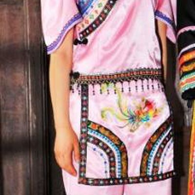 Chinese Dong Minority Festival Dress Ethnic Stage Performance Pink Outfits She Nationality Folk Dance Clothing Woman Dance Garments