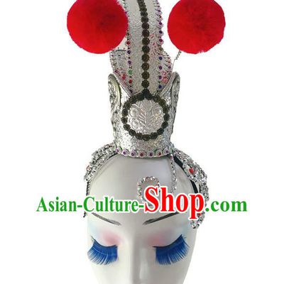 Chinese Traditional Opera Dance Hairpieces Woman Stage Performance Headdress Classical Dance Hair Accessories Court Dance Hairdo Crown