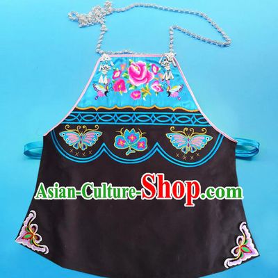 Chinese Guizhou Ethnic Woman Stomachers Bouyei Nationality Embroidery Top Garment Puyi Minority Informal Vest