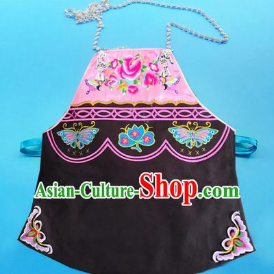 Chinese Puyi Minority Informal Vest Guizhou Ethnic Woman Stomachers Bouyei Nationality Embroidery Top Garment