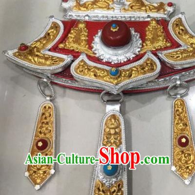 Handmade China Ethnic Wedding Cupronickel Belt Pendant Tibetan Robe Waistband Zang Nationality Sachet Waist Accessories