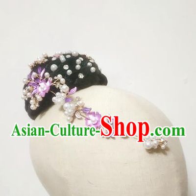 China Yunnan Ethnic Peacock Dance Wigs Chignon Dai Nationality Dance Hair Accessories Folk Dance Hair Crown