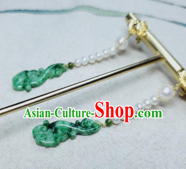 Handmade Chinese Cheongsam Ear Accessories National Jadeite Earrings Traditional Ear Jewelry Pearls Eardrop Handmade Chinese Cheongsam Ear Accessories National Jadeite Earrings Traditional Ear Jewelry Pearls Eardrop