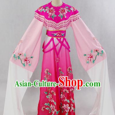 Chinese Ancient Princess Garment Costumes Traditional Shaoxing Opera Actress Clothing Beijing Opera Hua Tan Rosy Dress Outfits