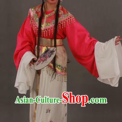 Chinese Traditional Shaoxing Opera Actress Clothing Beijing Opera Hua Tan Garment Costumes Ancient Fairy Princess Pink Dress Outfits