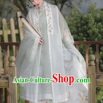 China Traditional Hanfu Dress Garments Ming Dynasty Nobility Lady Historical Clothing Ancient Young Beauty Costumes for Women