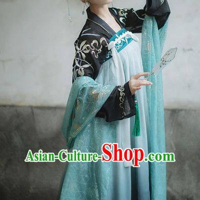 China Ancient Imperial Concubine Garment Costumes Tang Dynasty Palace Beauty Clothing Traditional Court Embroidered Hanfu Dresses