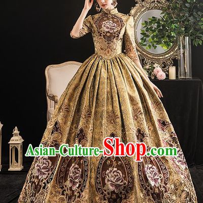 Top French Formal Attire European Drama Performance Clothing Western Court Princess Full Dress Christmas Garment Costume