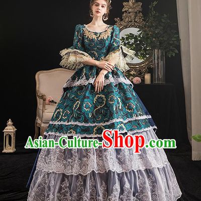 Top Christmas Garment Costume French Formal Attire European Drama Performance Clothing Western Noble Woman Full Dress