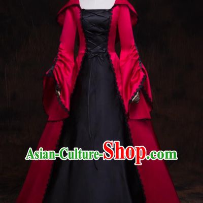 Top Gothic Princess Formal Attire European Drama Performance Clothing Western Renaissance Style Full Dress Halloween Garment Costume